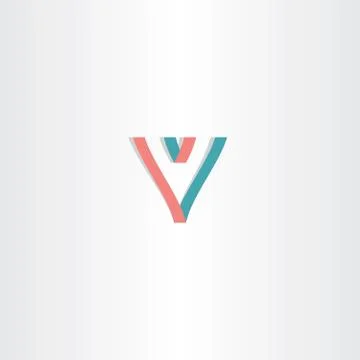 Letter v lines logo template symbol Illustrazione stock