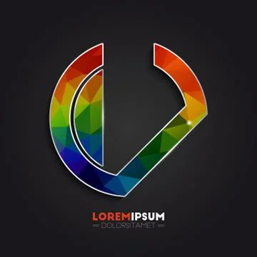Letter V logo design Stock Illustration