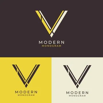 Letter V Logo Design Template Stock Illustration