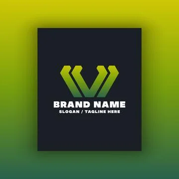 Letter V logo design template Illustrazione stock