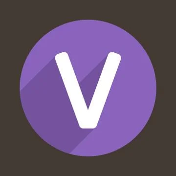 Letter V Logo Flat Icon Style. Vector 库存插图