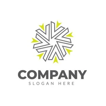 The letter v logo forms a circle plus a centered arrow 스톡 일러스트