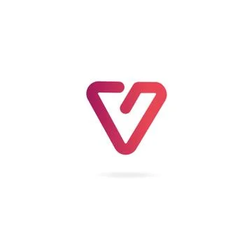Letter V logo icon design template elements. Vector color sign. Illustrazione stock