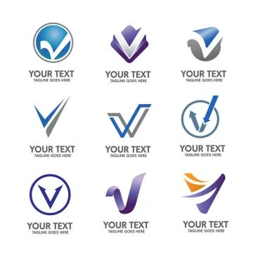 Letter v logo Stock Illustration