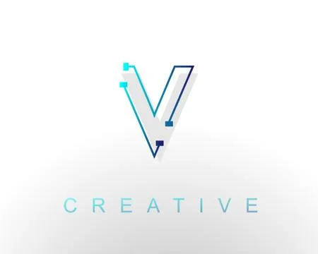 Letter V logo Illustrazione stock
