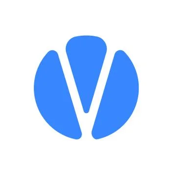Letter V logo modern vector blue font icon Stock-Illustration