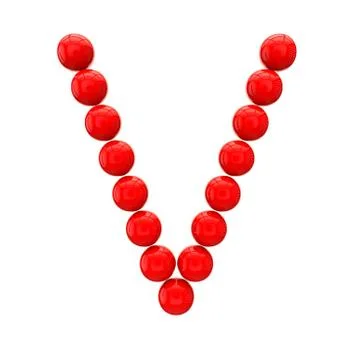 Letter "V" from spheres Stock Illustration