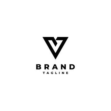 Letter V Triangle geometric Stock Illustration