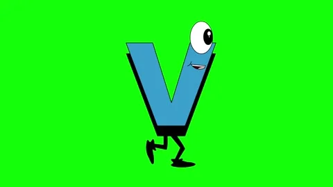 Letter V walking in the alphabet Stock Footage 242745238