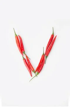 The letter V on a white background Stock Photos