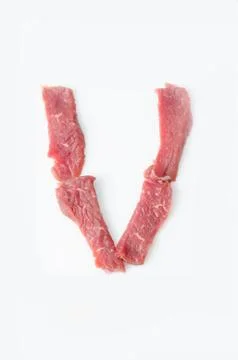 The letter V on a white background Stock Photos