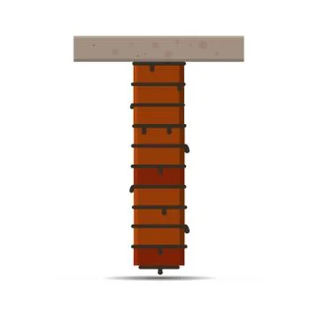 Letter vector brick logo Stock Illustration