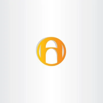 Letter a vector circle logo sign Illustrazione stock