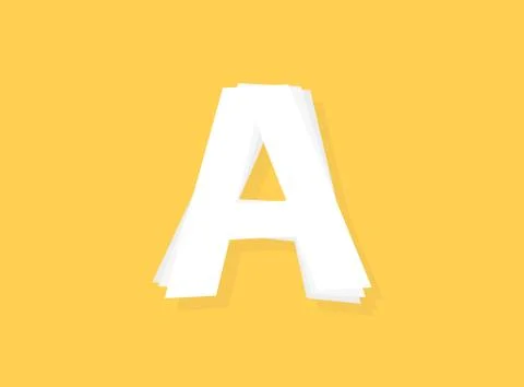 A Letter vector font, modern layers design. Eps10 illustration Stock Illustration