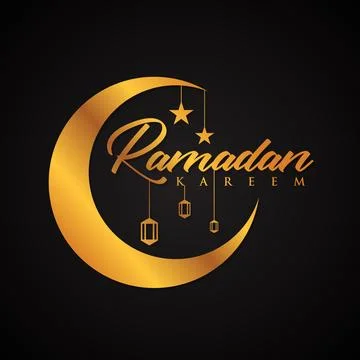 Letter vector ramadan kareem in elegance style on the black background Stock Illustration