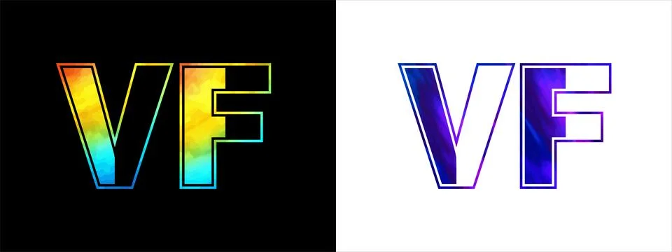 Letter VF logo design vector template. Creative modern luxurious logotype f.. Stock Illustration