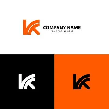 Letter VK logo design vector Illustrazione stock
