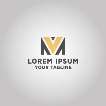 Letter VM initial MV Logo design idea and inspiration Stock Illustration