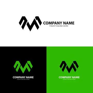 Letter VM logo design vector Illustrazione stock