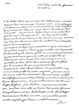 Letter from Voltaire to Frederick the Great dated 7 August 1755 digitally 스톡 일러스트