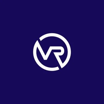Letter vr logo, initial vr logo designs . modern abstract style Stock Illustration