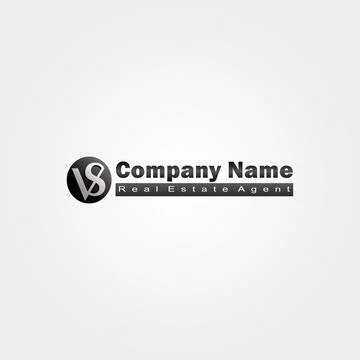 Letter VS Alphabetic Logo Design Template, Rounded, Ellipse Logo Concept, S.. Stock-Illustration