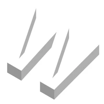 The letter W in 3d Stock Illustration