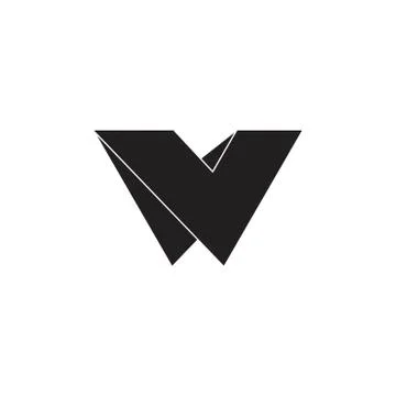 Letter w 3d logo vector Stock Illustration