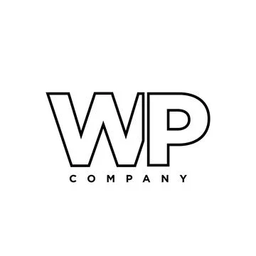 Letter W and P, WP logo design template. Minimal monogram initial based log.. Stock Illustration
