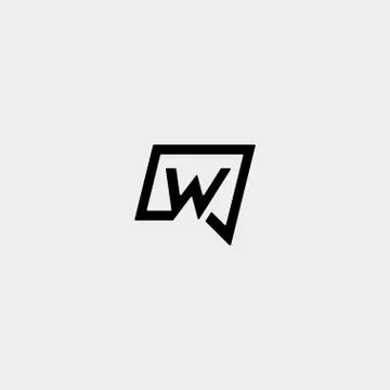 Letter W Chat Logo Template Vector Design Illustrazione stock