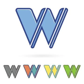 Letter W design Stock Illustration