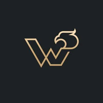 Letter W Eagle Logo , Initial Premium Design Stock Illustration