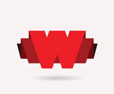 Letter W emblem Stock Illustration