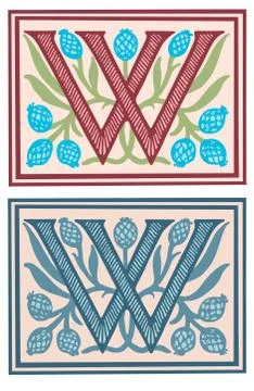 Letter w with frame Stock Illustration