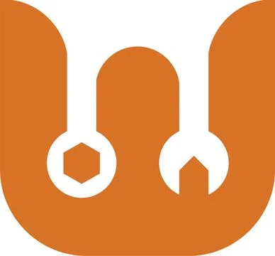 Letter w logo for a company called wrench Stock Illustration