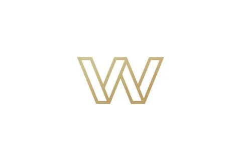 Letter W logo design . abstract letter W monogram logotype. vector illustrati Stock Illustration