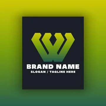 Letter W logo design template Illustrazione stock