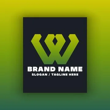Letter W logo design template イラスト素材