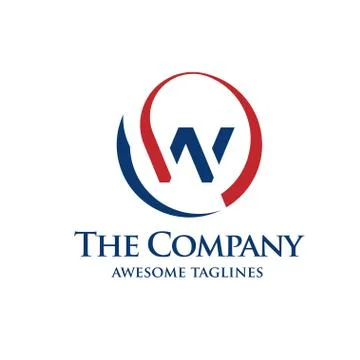 Letter W Logo Stock Illustration