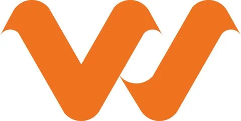 Letter W logo for web media Stock Illustration