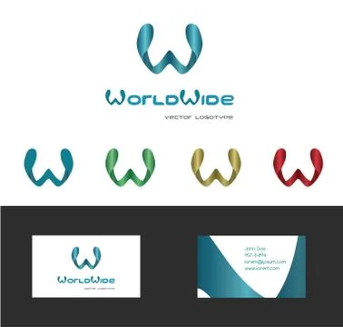 Letter W logotype. Multipurpose logo design for web, site and digital company. Stock Illustration