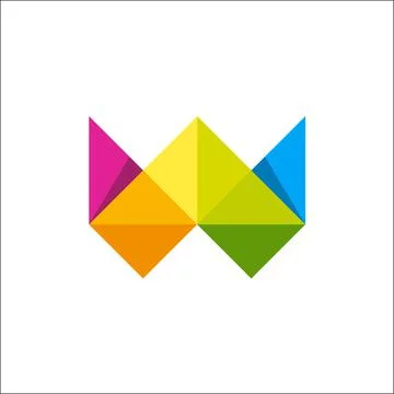 Letter W mosaic logo vector icon design template elements Stockillustratie