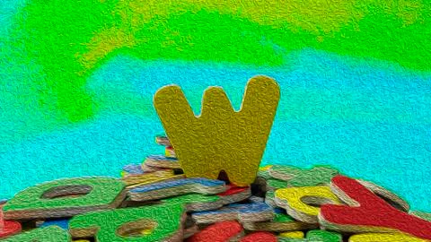 Letter W Stock Photos