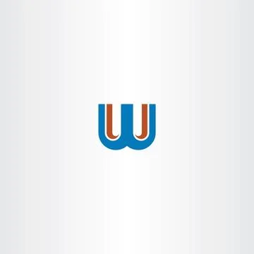 Letter w symbol vector design sign Illustrazione stock