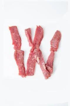 The letter W on a white background Stock Photos