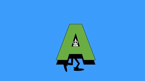 Letter A walking in the alphabet Stock Footage 242745430