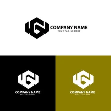 Letter WG logo design vector Stock Illustration