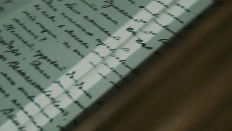 A letter to which light falls Stock Footage 119029622