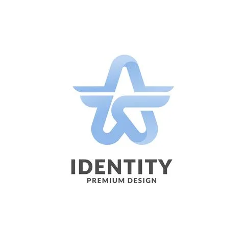 Letter A with wing vector logo Stock Illustration