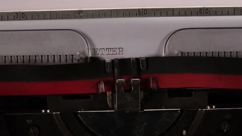Letter word on typewriter Stock Footage 259085699